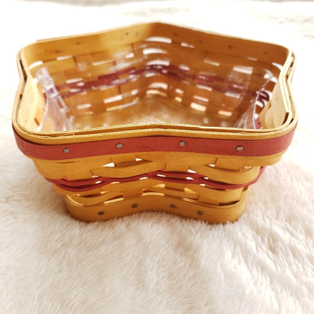 Vintage Longaberger Star Basket with Red Accents